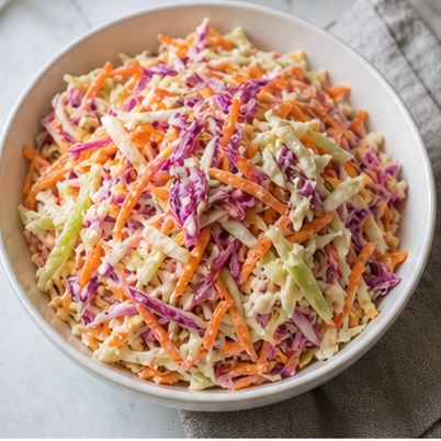 Kraut-Karotten-Salat appetitlich angerichtet